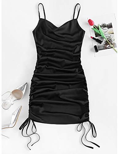 ZAFUL Ladies's Silky Pleated Draped Bustier Corset-Type Deep V Neck Midi Costume 3 412SZfGoXvL. AC