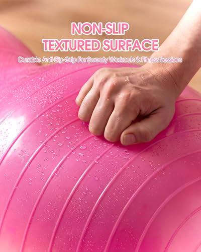 Image of Premium Peanut Ball - 100x50cm Anti-Burst Exercise Ball for Physical Therapy, Pregnancy Labor & Home Fitness Sensory| Non-Slip Design | Quick-Inflate Pump Included