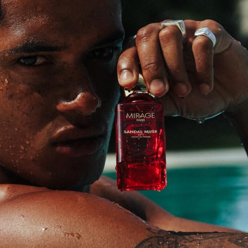 Mirage Paris Sandal Musk No.1 – Extrait de Parfum Unisex (30% Duftöl), mit Pheromonen, langanhaltend & elegant, Sandelholz & Moschus, 50 ml + gratis Duftprobe