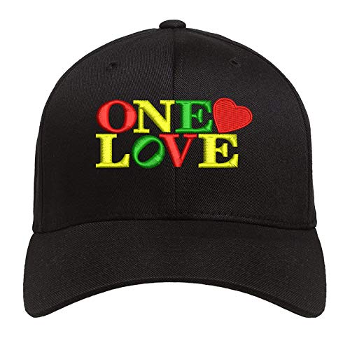 MR.LAMPRasta One Love Men Women Cotton Hat Adjustable Strapback Baseball Cap Black
