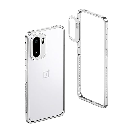 OnePlus 15R�Ή������o���p�[ �����^���M�P�[�X �y�� �V�[�z�[�X���b�N���o�b�N�� �l�W�Ȃ� �����^�����Y�ی�v���[�g�t�����^���t���[���J�o�[OP15R-LP-60511 (�V���o�[) [���s�A���i]