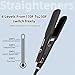 2-in-1 Hair Straightener Flat Iron, Straightener and Curler for All Hairstyles, Professional Hair Straightening,Flat Iron for One Pass to Achieve a Sleek Look,Black