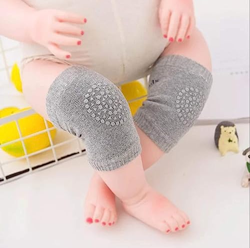 Image of Concepta Pack of 1 Pair Baby Knee Pads for Crawling, Elbow Safety Protector, Stretchable Anti-Slip Padded Elastic Soft Cotton Breathable Comfortable Cap Leg Warmer Support Protector Kneecap