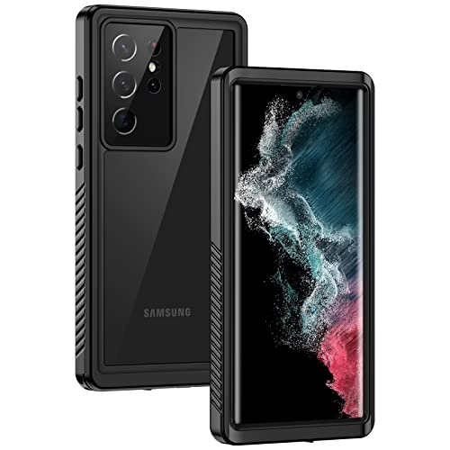 Lanhiem for Samsung Galaxy S22 Ultra Case, IP68 Waterproof Dustproof with Built-in Screen Protector,...