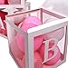 Bellac Blocks for Baby Shower - Set of 4 - Clear Baby Block Boxes with Baby Letters Party Decoration - Transparent Ballon Boxes Backdrop - Baby Shower & Birthday Party