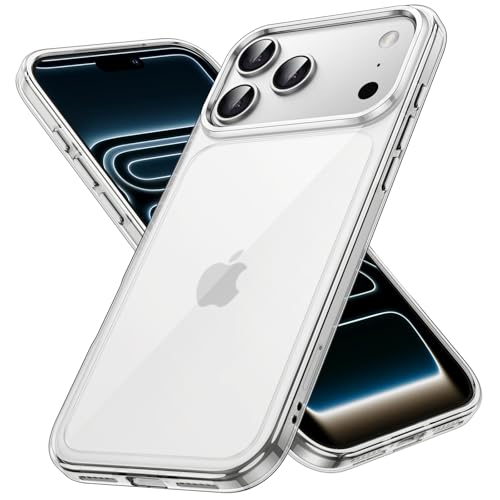 Image of JETech Case for iPhone 17 Pro Max 6.9-Inch, Non-Yellowing Shockproof Phone Bumper Cover, Anti-Scratch Clear Back (Clear)