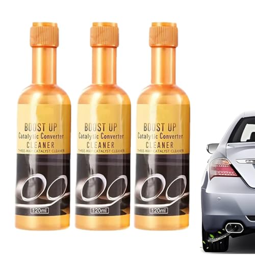 NHPY 3 Piezas Limpia Catalizador 3x120ml para Coches y Furgonetas - Aditivo Gasolina para Escape, Reduce Humo y Mejora Encendido