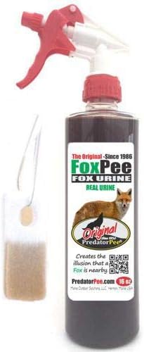 PredatorPee Original Fox Urine -Territorial Marking Scent-16oz Spray Bottle Combo with ScentTags