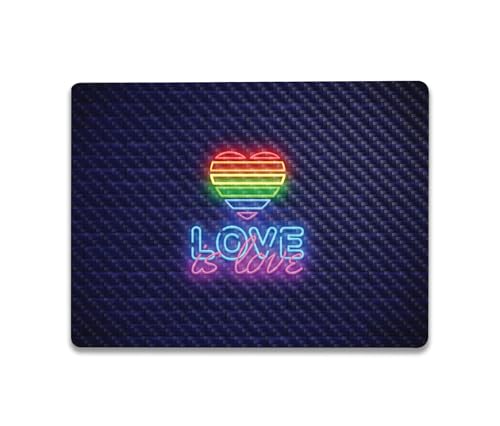 Image of MightySkins Carbon Fiber Skin Compatible with Microsoft Surface Laptop Go 3 (2023) Full Wrap Kit - Love is Love | Protective, Durable Textured Carbon Fiber Finish | Made in The USA