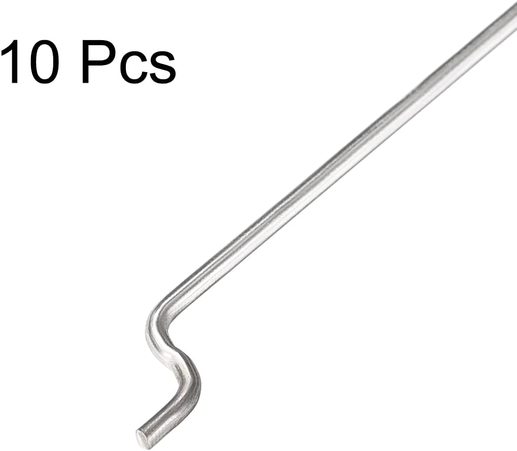 uxcell 1mm x 80mm (3.1 Inch) Steel Z Pull/Push Rods Parts for RC Airplane Plane Boat Replacement (Pack of 10)