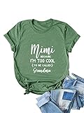 Dresswel Mimi Because Im Too Cool to Be Called Grandma T-Shirt for Women Grandma Shirt Summer Tops...