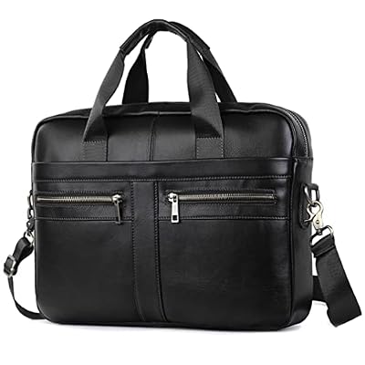 SPAHER Borsa Porta PC 15,6 Pollici Borsa per PC Portatile Notebook Borsa 24 Ore Ventiquattrore Vera Pelle Borse Valigetta Uomo Borsa Cartella Portadocumenti da Ufficio Lavoro Regalo per Uomo