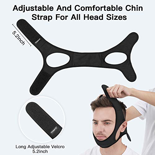 Anti Snore Chin Strap [Upgraded 2023], Vosaro Snoring Solution Effective Anti Snore Device, Adjustable And Breathable Stop Snoring Head Band For Men Women, Black #TOP5