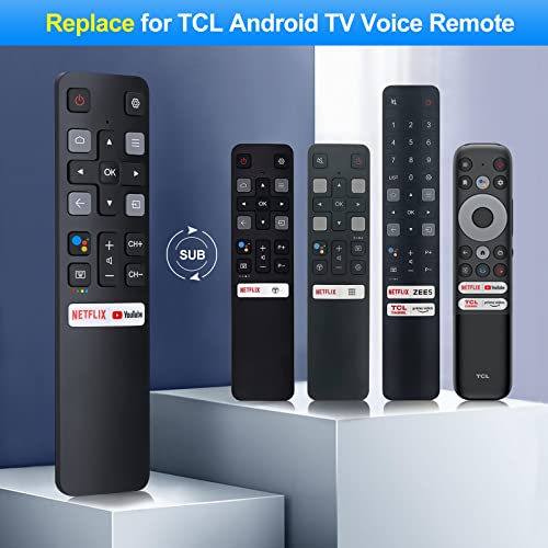 TCL Android TV Remote Voice Replacement RC802V Google Voice New Upgraded Model Not for Fire & Roku