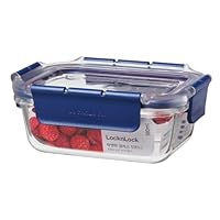 LocknLock Top Class Glass With Tritan Lid Rectangular - 380ml