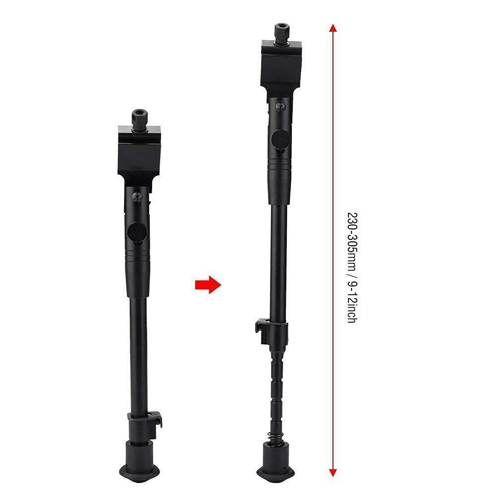 Bipiede Doppio bipiede da 9-12 Pollici Montato lateralmente con Sistema di Montaggio Laterale e Kit binari Picatinny per Fucili ad Aria compressa Breakbarrel o Underlevers