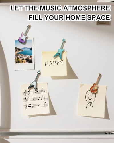 Set de 4 imanes decorativos guitarra de madera miniatura 5