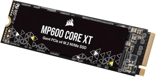 Image of Corsair MP600 CORE XT 1TB PCIe Gen4 x4 NVMe M.2 SSD - High-Density QLC NAND - M.2 2280 - DirectStorage Compatible - Up to 5,000MB /sec - Great for PCIe 4.0 Notebooks and Desktops - Black