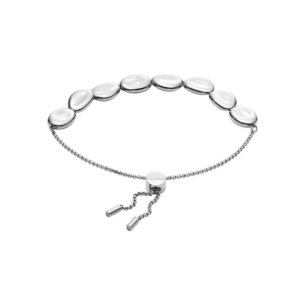 Skagen Women's Stainless Steel and Semi precious or brass with Slider closure bracelet