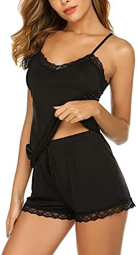 Avidlove Womens Cami Pajama Set Shorts Sexy Sleeveless Cotton Sleepwear Cute Nightwear Pjs