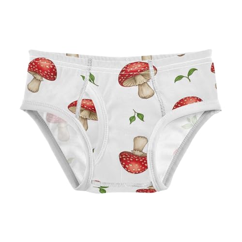 CHIFIGNO Boys Briefs Cute Mushroom White Toddler Boy Underwear Soft Cotton Underwear Briefs - Main Image