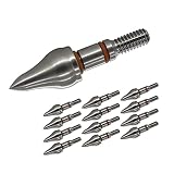 Wisdom Stainless Steel Archery Field Points 100 Grains Easy Pull Various OD 11/32 inch 8.73mm Screw