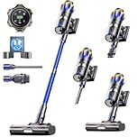 Cordless Vacuum Cleaner, Upgraded 650W 55KPA 70Mins Cordless Stick Vacuum Cleaner with Self-Standing and Touch Screen, Anti-Tangle Wireless Vacumm, Vacuum Cleaners for Home/Pet Hair/Carpets/Floors