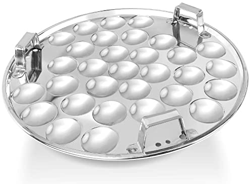 Image of LiMETRO STEEL Stainless Steel Induction Base Multi Kadhai /Idli Cooker /Kadai Streamer with Stainless Steel lid (6 Plates, 14 Idli) (2 Idli Plates, 2 Dhokla Plates, 1 Steamer, 1 Mini Idli Plate)