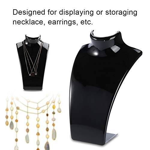 Fictory Jewelry Stand, Black, Jewelry Mannequin Bust, Display & Storage for Necklace Earrings, Bracelets, White,transparent,black - Image 3