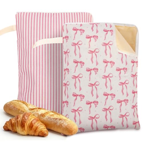 Wide Zipper Reusable Beeswax Bread Bags for Homemade Bread &