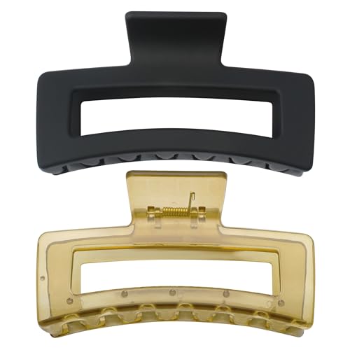 XXL Jumbo Rectangle Claw Clips for Thick Hair - Strong Hold Hair Clips
