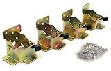4 Pcs - Lock Extension Table Bed Leg Feet Steel Folding Foldable Support Bracket Screw A