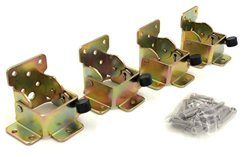 4 Pcs - Lock Extension Table Bed Leg Feet Steel Folding Foldable Support Bracket Screw A