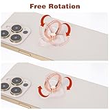Nogeqi 4 Pack Transparent Ring Phone Grip 360 Degree Rotation and 180 Degree Folding Adjustable Diamond Setting Ring Phone Holder Heart Phone Case Ring Holder Grip Compatible with All Smartphones - Image 2