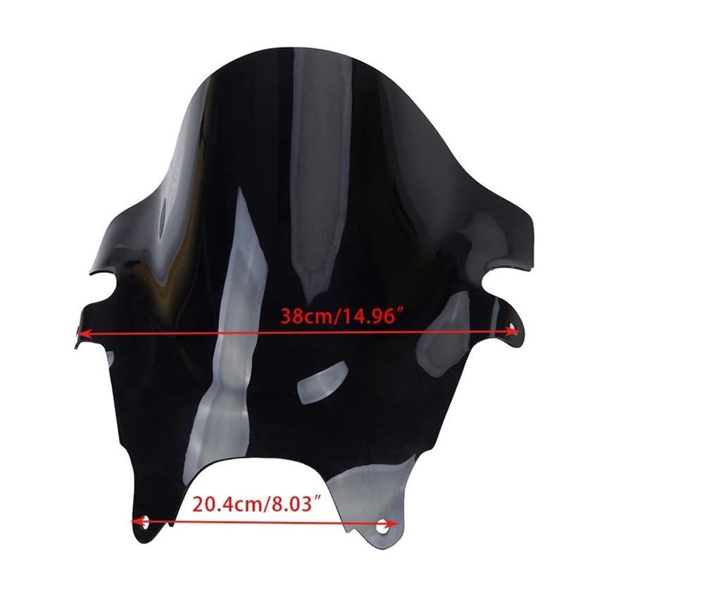 Parabrisas Delantero Deflector De Viento Protector Apto para Suzuki GSF 600 1200S 2001 2002 2003 2004 2005 Plástico Visera Parabrisas