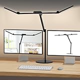 Architect Desk Lamp, Aluminum Alloy LED Desk Light with Base for Home Office, 24W Bright Auto Dimming Table Lamp with Rotatable Swing Arm for Workbench Study Reading Drafting
