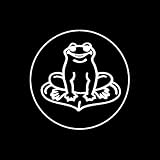 SHMAZ 14,9 Cm * 14,9 Cm Beau Crapaud Bullfrog Intéressant Autocollant De Voiture Délicat Autocollant Noir/Argent