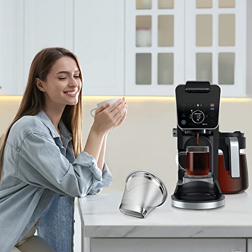 image for YEOSEN Stainless Steel Reusable Coffee Filter Compatible with Ninja Co