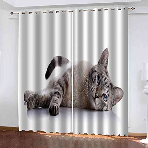 Rideau Occultant Chat Isolant Thermique et Phonique pour Salon - 2