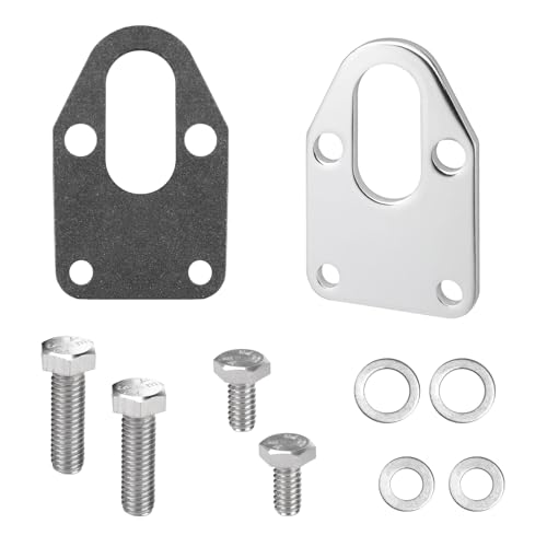 42493 Fuel Pump Mounting Plate With Bolts Chrome Fuel Pump Block Off Plate Wi...