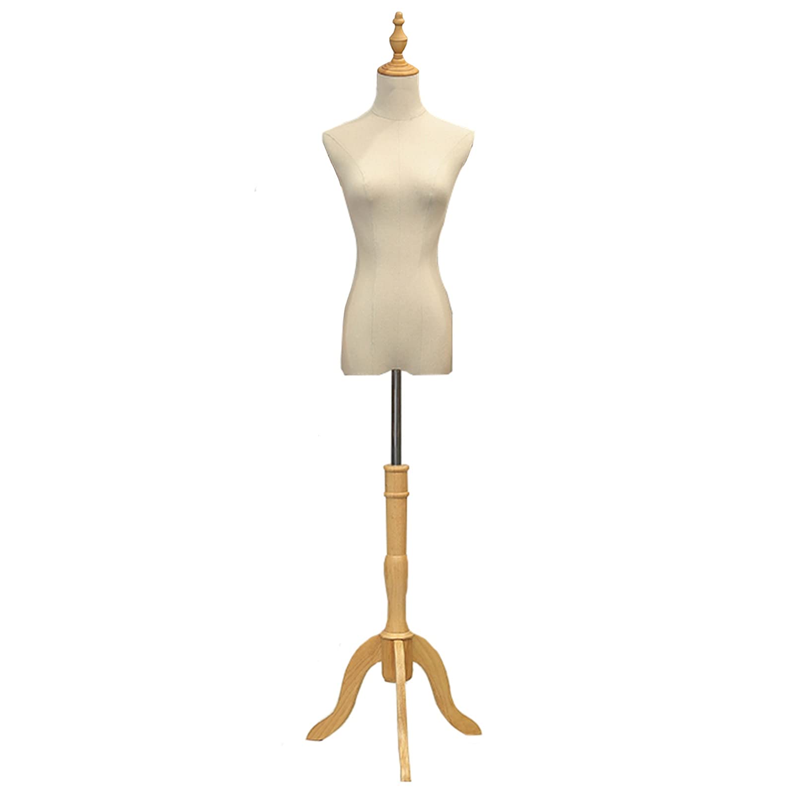 Mannequin de couture réglable avec base bois pour robes de mariée et création