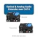 OREI Audio Over Cat5e/6 Extender Upto 900 Feet - Extend Digital Optical Coxial Toslink Signal Over LAN Ethernet Power Over Cable for Long Distance Extension Dolby Digital, DTS 4.1, DTS-HD, PCM