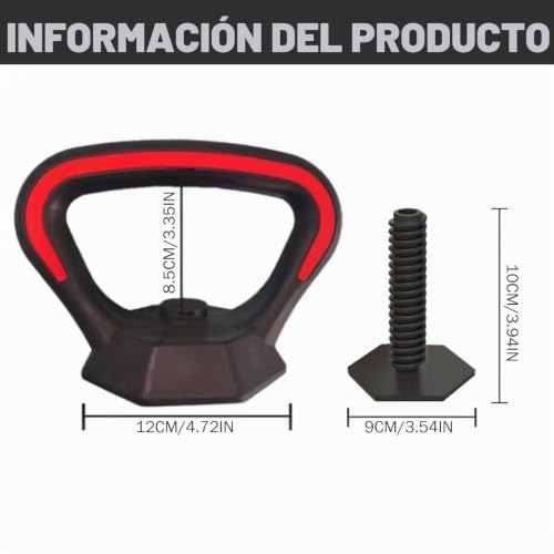 Convertidor de pesas rusas con mango regulable y base para barra de mancuerna 5
