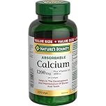 NATURE'S BOUNTY Calcium Plus Vitamin D3, Absorbable, 1200 mg, Helps Bones & Teeth, Softgels, 535 g