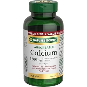 Nature’s Bounty Absorbable Calcium 1200mg plus Vitamin D3 1000IU 200 count