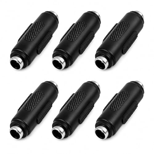 Image of Hawpasy 6 PCS DC Power Female to Female Jack Adapter, 2.1mm x 5.5mm Barrel Connector for CCTV Camera, DC Coupler Power Extension, Low Voltage Electronics, Security System and Power Supply Projects