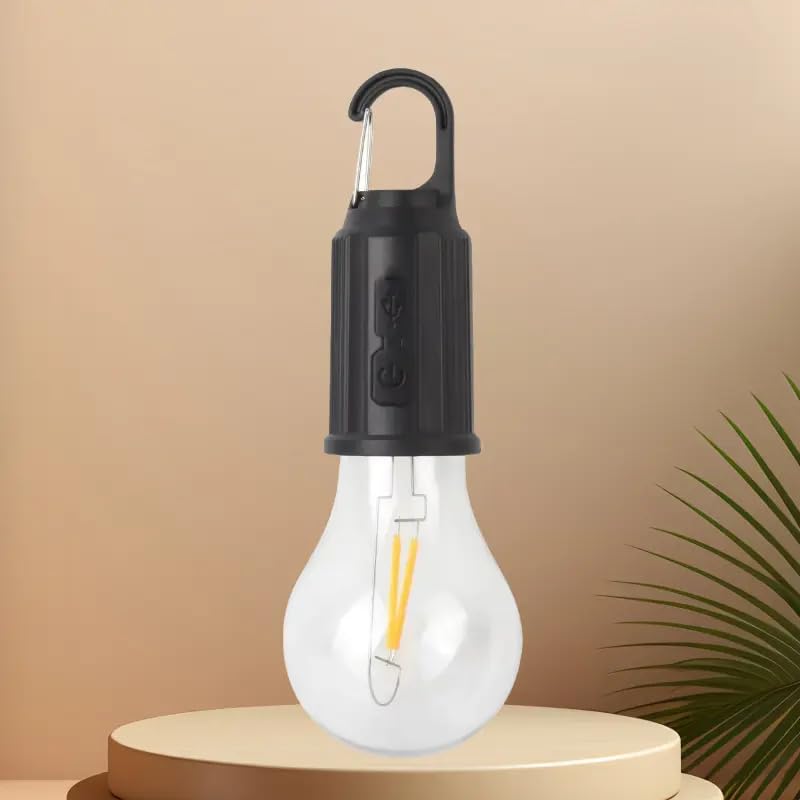 VIVITO Rechargeable LED Camping Lantern with 3 Light Modes & Hook | Waterproof, USB Type-C Tent Light for Outdoor, Emergency, Hiking, Home | Portable Mini Hanging Lamp | (Pack of 1)-image-24