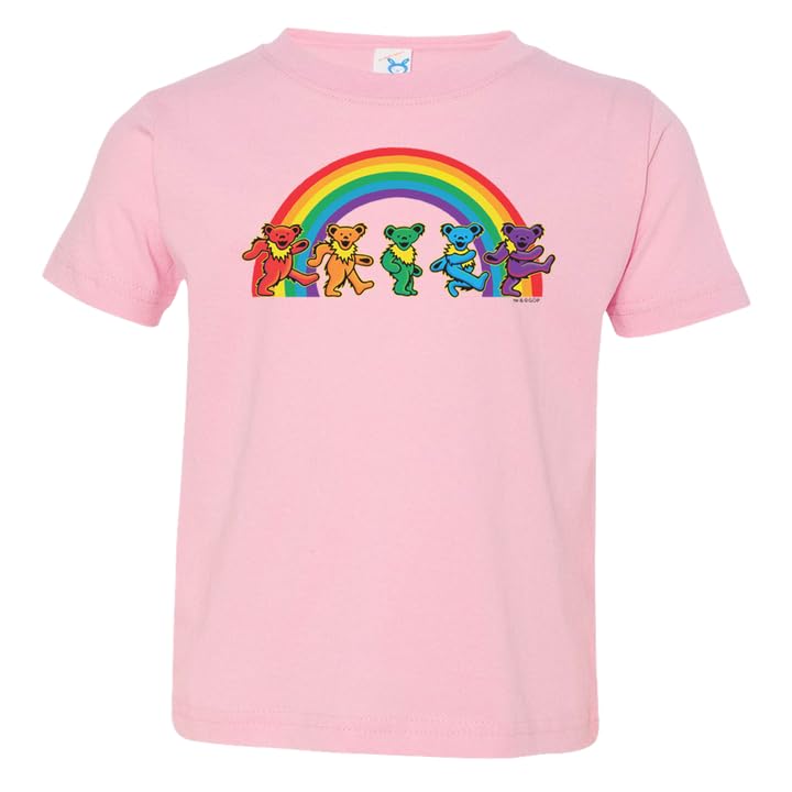 Light Blue Toddler Short Sleeve T-Shirt - Rainbow Bears - Unisex Kids - Official GD Merchandise
