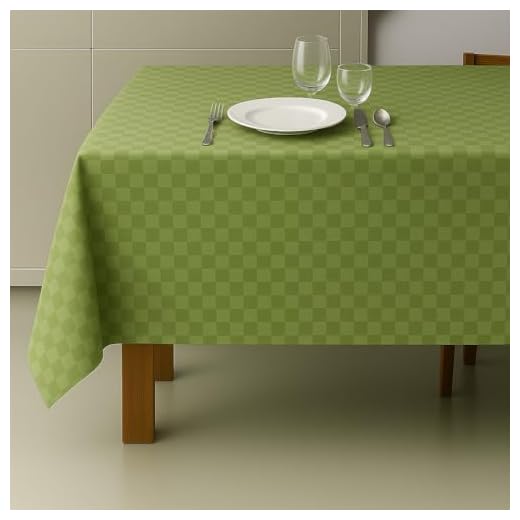 Corredocasa Tovaglia da Tavola Antimacchia no Stiro Idrorepellente in Tessuto Impermeabile Facile da Pulire e da Lavare Casa o Ristorante Ottima Qualità Misure e Colori (Verde, 12 Posti 140x240 cm)