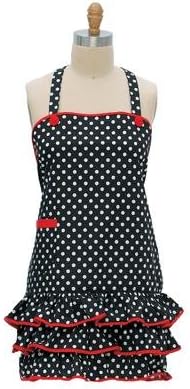 Kay Dee Black Frill Apron
